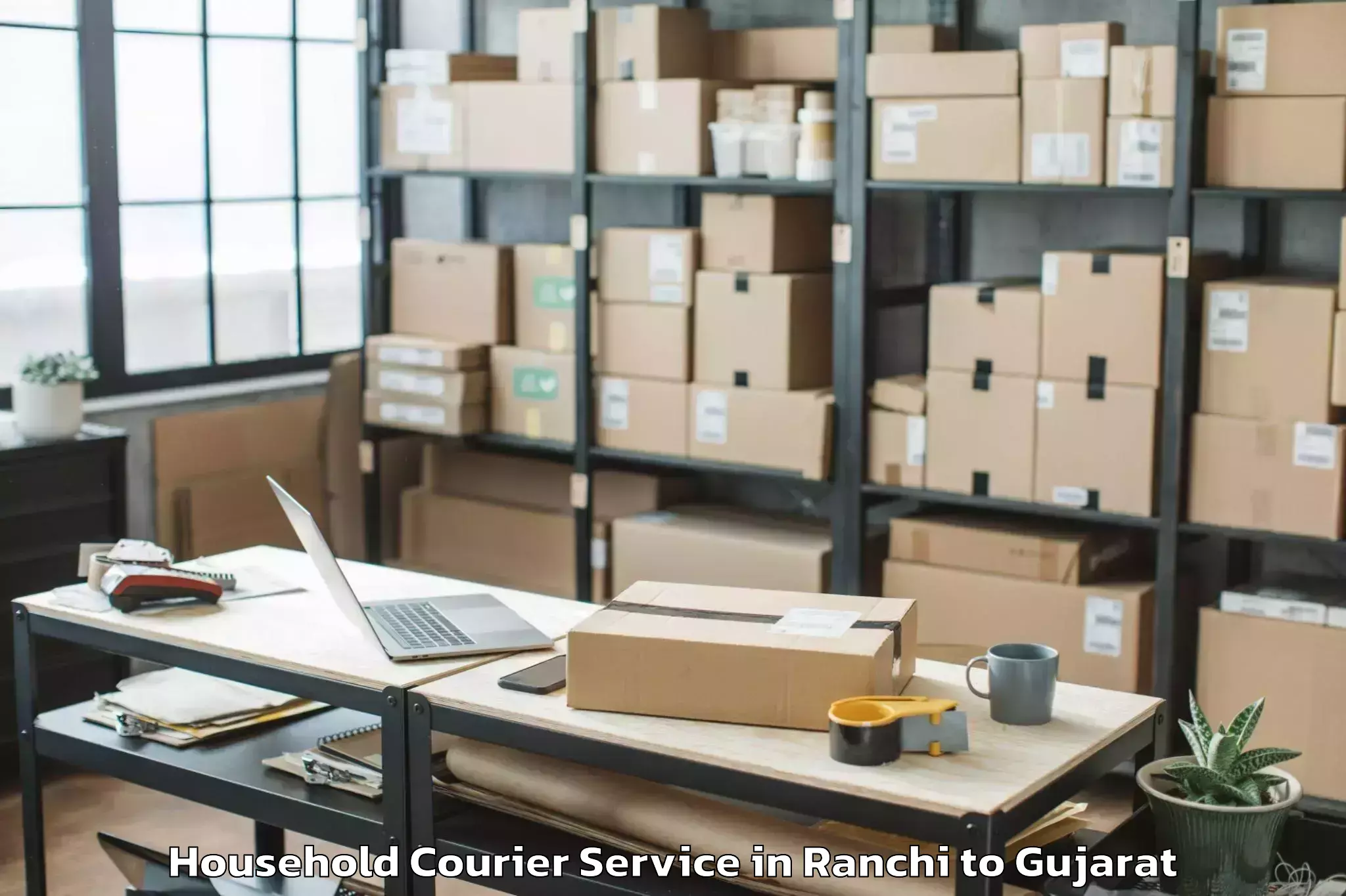 Easy Ranchi to Bhilad Household Courier Booking